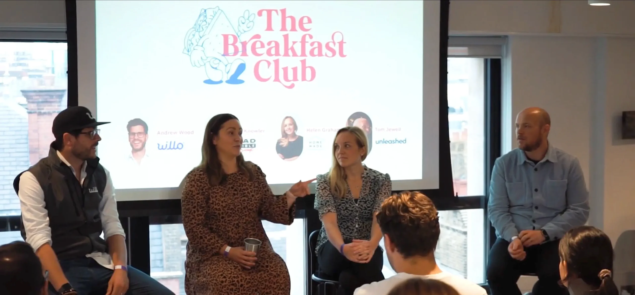 Jo Knowler a hiring and recruitment expert speaking on a panel